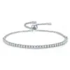 Weißer Liebhaber authentische 925 Sterling Silber verstellbare Tennis Armbänder für Frauen Kristall cz Schmuck Geschenk Mode Armband