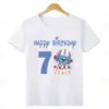 Disney Lilo & Stitch alles Gute zum Geburtstag Kinder T-Shirt Mädchen Kleidung 1 2 3 4 5 6 7 8 9 Jahre Jungen lustige T-Shirt Kinder kleidung 3