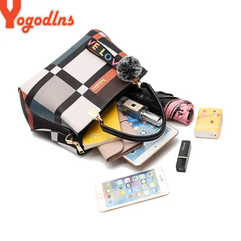 Yogodlns Neue Luxus Handtasche Frauen Nähen Wilden Messenger Taschen Designer Marke Plaid Schulter Tasche Weibliche Damen Totes 6