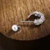 Knob spin d vvs1 Moissan ite Ohrring s925 Sterling versilbert 18 Karat Weißgold edler Schmuck mit gra Hochzeits ohrringen für Frauen 5