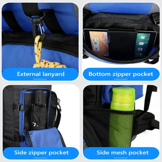 90L Wasserdicht Wandern Camping Rucksack Trekking Tasche Rucksack Große Kapazität Reise Outdoor Sport Taschen Camping Ausrüstung Männer 5