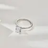 Vinregem Crushed Ice Cut 6*8mm Labor Saphir Edelstein 18 Karat vergoldet 925 Sterling Silber Verlobung sring für Frauen Schmuck Geschenk 4