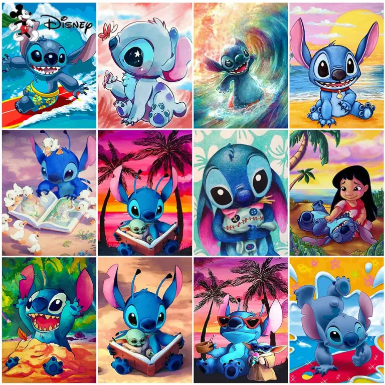 Disney DIY 5D Diamant Malerei Cartoon Lilo & Stitch Diamant Stickerei Mosaik Kunst Strass Home Decor Kinder Geschenk