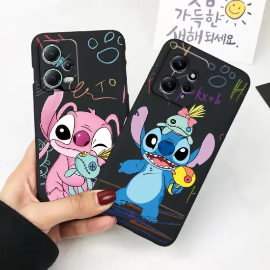 Cartoon-Stich für Xiaomi Redmi Note 12 11 11t 10 9 8 7 6 5 4 Pro 5g 4g Silikon weich stoßfest schwarz Handy hülle Coque Capa 2