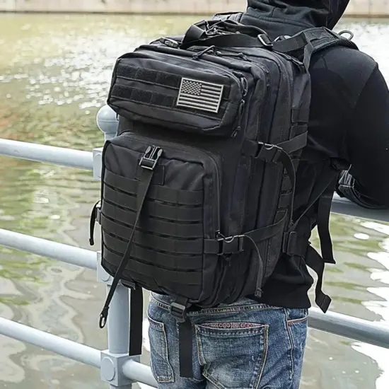 QT&QY 30/45L Mann Taktische Rucksäcke HkingReisetaschen Überleben Outdoor 3P Assault Pack EDC Molle Pack Für Trekking Jagd Tasche 5