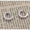 Xiyanike silber farbe glatte männer und frauen modelle silber ohrring für frauen ohrring sterling-silber-schmuck brinco ves6390 3