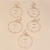 5 teile/satz Exquisite Gold/Silber Farbe Dünne Herz Kette Armbänder Set Für Frauen Täglich Tragen Schmuck Zubehör 6