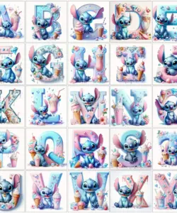 Disney Cartoon Diamant Stickerei Stich Mosaik Neue Ankunft 26 Buchstaben Malerei Alphabet Eis Strass Kinder Zimmer Dekor