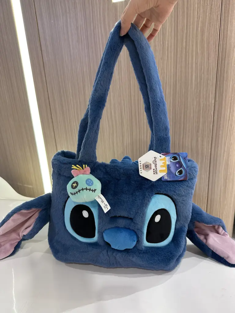 100% echte Disney Cartoon Plüsch Spielzeug Stich Stoff ausgestopfte Puppe Umhängetasche süße & süße Erdbeer bär weiche Mädchen Handtasche 6