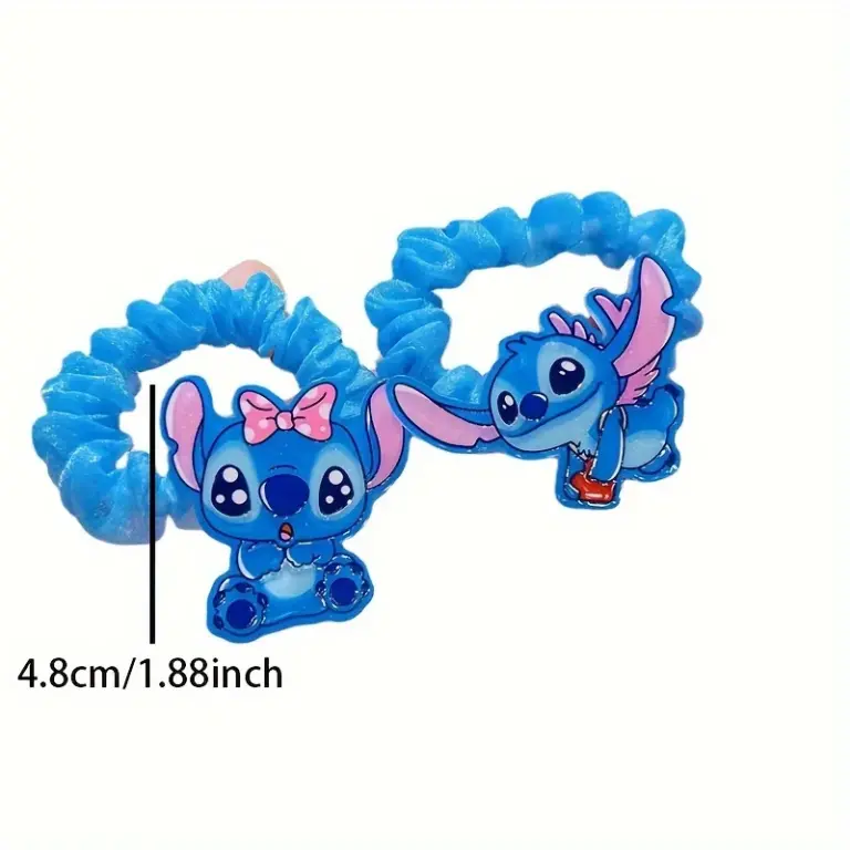 Disney Lilo und Stich Haars eil für Frauen Kawaii Stich Acryl Haarnadel Gummiband Haarschmuck Mädchen Geschenke 6