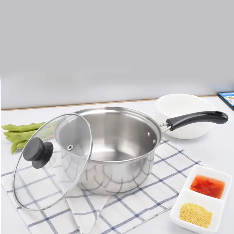 Japanischen Stil Topf Mit Abdeckungen Non Stick Bratpfanne Deckel Edelstahl Milch Suppe Topf Heißer Home Küche Zubehör 4