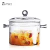 YMEEI 1.5/1,7 L Haushalts Transparent Glas Suppe Topf Wärme-beständig Nudel Topf Gas Herd Glas Schüssel Küche kochen Werkzeuge