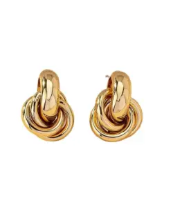 Obega Gold Silber Farbe Knoten Creolen für Frauen glänzende Beschichtung trend ige Ohrring Ohr stecker niedlichen täglichen Schmuck 3