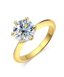 Oevas funkelnde 0,5-3 Karat Moissan ite Ringe für Frauen 18 Karat Weißgold Farbe Sterling Silber Hochzeit edlen Schmuck Geschenke