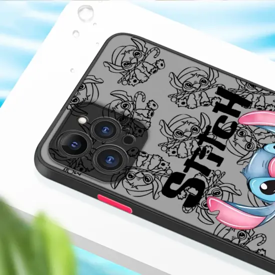 Disney Lilo Stich süß für iPhone 15 14 13 12 Mini 11 xs Pro max x xr 8 7 6 plus matti erte durchscheinende Handy hülle Abdeckung 4