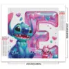 Disney Buchstabe Lilo und Stitch DIY Cartoon Diamant Malerei voller Bohrer Mosaik Handwerk Strass Stickerei Home Decor Geschenke 3