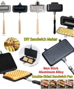 Doppelseitige Sandwich pfanne Antihaft-Aluminium legierung Brot Toast Frühstücks maschine Hot Dog Toaster Backen Grill ofen Form Pfanne