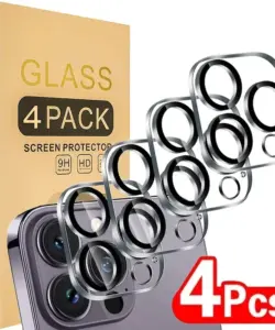 4/1pcs HD-Rück kamera gehärtetes Glas für iPhone 13Mini 13 14 15 16 Pro Max Heckscheibe Displays chutz folie Anti-Kratz-Glas folie