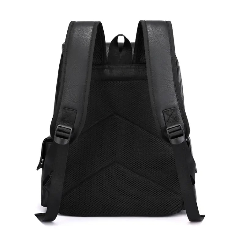 2023 Männer Rucksack Pu Leder Rucksack große Laptop Rucksäcke männliche Mochi las schwarze Schult asche für Teenager Jungen braun Sack a dos 5