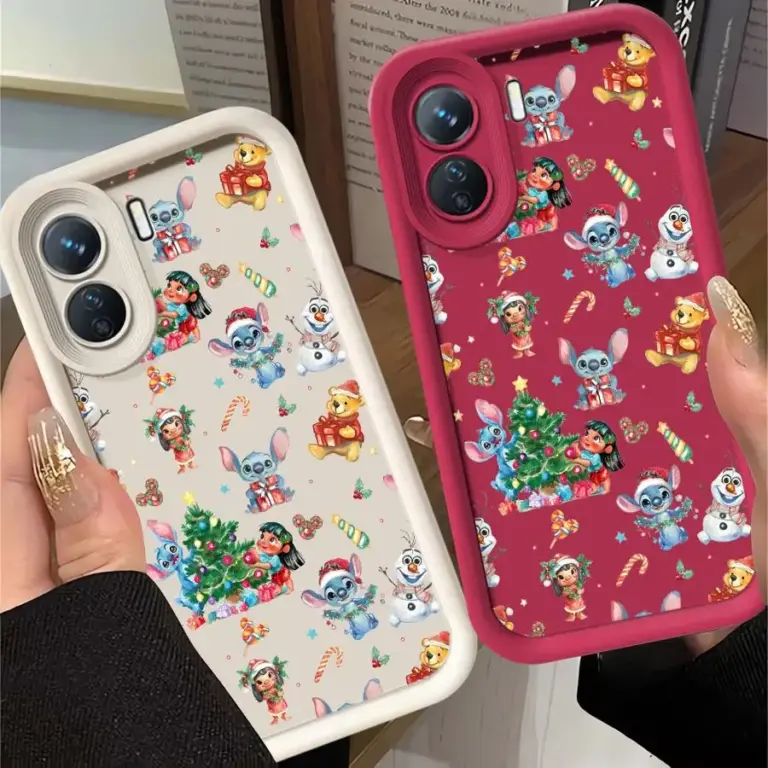 Stoßfeste Hülle für Xiaomi Redmi Note 11 10 13 Pro Plus 9S 12 12S 9 12C Poco X3 NFC Handyhülle Disney Stitch Winnie Christmas 2