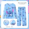 Disney Stich Kinder Pyjamas Nette Anime Cartoon Engel Kinder Herbst Hause Kleidung Jungen Mädchen Weiche Pyjama Set Kawaii Urlaub Geschenke