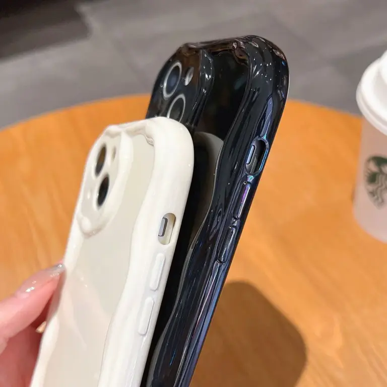 Klare ovale lockige Welle Stoßstange Telefon hülle für iPhone 11 Fundas weiche Silikon hülle 5