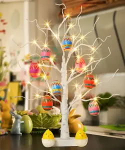 62 cm Ostern Birke Led Licht Dekoration Für Home Ostern Ei Hängende Ornamente 2025 Frohe Ostern Party Decor kinder Geschenk Gefälligkeiten