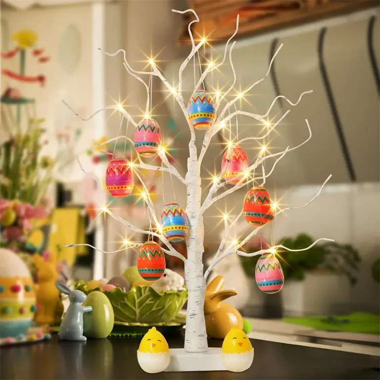 62 cm Ostern Birke Led Licht Dekoration Für Home Ostern Ei Hängende Ornamente 2025 Frohe Ostern Party Decor kinder Geschenk Gefälligkeiten