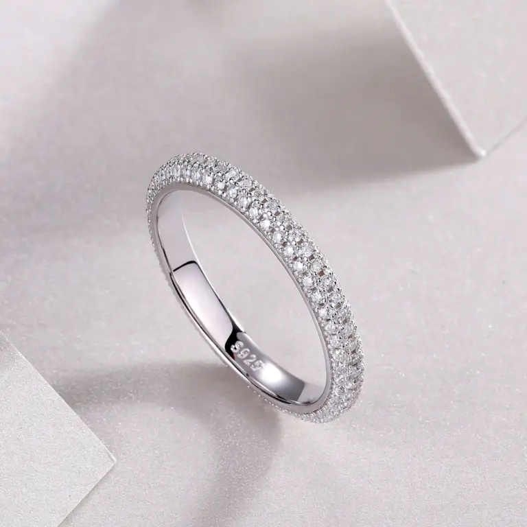 Wuiha echte 925 Sterling Silber funkeln alle Moissan ite Diamant Hochzeit Verlobung ringe für Frauen Jubiläums geschenk edlen Schmuck 4