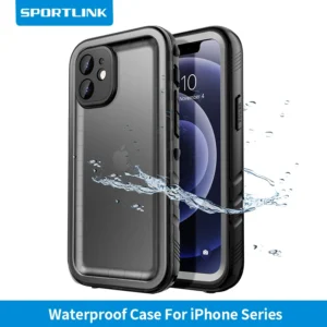 SPORTLINK Wasserdichte Hülle für iPhone 14 13 12 11 15 Pro XS Max SE 2. 3. 2022 X XR 5 7 8 Schwarze Abdeckung Tauchen Unterwasser Schwimmen