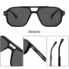 CATERSIDE Retro Punk Sonnenbrille Männer Vintage Flache Top Doppel Brücken Hohe Qualität Sonnenbrille Frauen Reise Party Festival Brillen 6