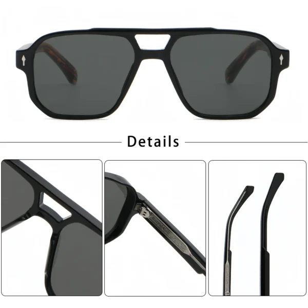 CATERSIDE Retro Punk Sonnenbrille Männer Vintage Flache Top Doppel Brücken Hohe Qualität Sonnenbrille Frauen Reise Party Festival Brillen 6