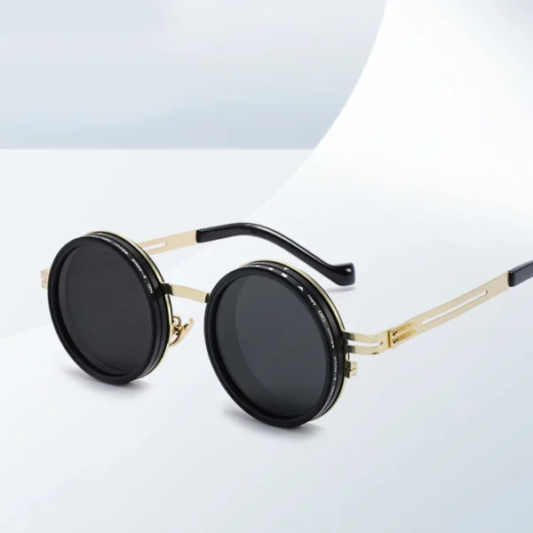 Neue Einstellbare 1-9 Sonnenbrille Punk Polarisierte Sonnenbrille Männer Frauen Runde ND Filter Linsen Retro Angeln Brillen Shades 2