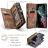 Lanyard Leder Zip Wallet Handyhülle für Samsung Galaxy A56 A36 A16 A15 A54 A34 A14 A53 A33 A13 A72 A52S A32 A12 A51 A71 Abdeckung 5