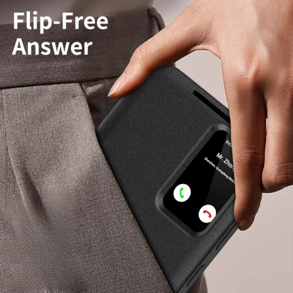 Flip Leder Windows Card Slot Halter Handyhülle für Samsung Galaxy S25 S24 Ultra S23 S22 Plus Brieftasche Anti-Fall-Schutzhülle 6