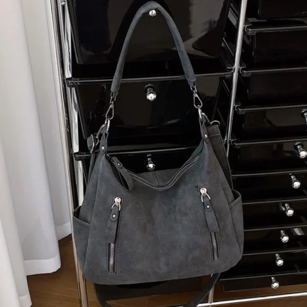 Designer Leder Weibliche Seite Taschen Retro Schulter Tasche für Frauen Handtasche Casual Damen Große Kapazität Einkaufstasche 3