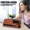 PU-Leder-Ring-Handyhülle für Samsung Galaxy Z Fold 6, 5, 4, 3, Fold5, Fold4, Fold6, 5G, Brieftasche mit Stifthalter und Kartensteckplatz (kein Stift) 4