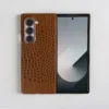 Luxuriöse handgefertigte Echtledertasche für Samsung Galaxy Fold 6 Fold5 3 Handyhülle Galaxy Z Flip6 Back Shell Coque 4