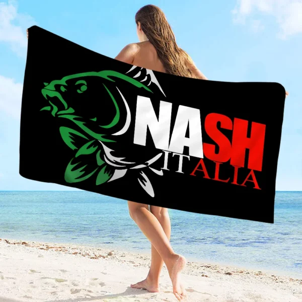 Nash Angelhandtuch, Mikrofaser-Strandtuch, saugfähig, schnell trocknend, weich, für Yoga, Schwimmresort, Bergsteigen 4