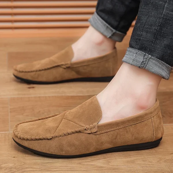 Mode Wildleder Männer Casual Schuhe Männlichen Faul Schuhe Atmungsaktive Komfort Slip-on Herren Fahren Schuhe Luxus Marke Faulenzer mokassins 5