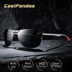 2023 marke Design Upgrade Randlose Photochrome Sonnenbrille Männer Polarisierte Fahren Sonnenbrille Aluminium Anti-Glare heren zonnebril