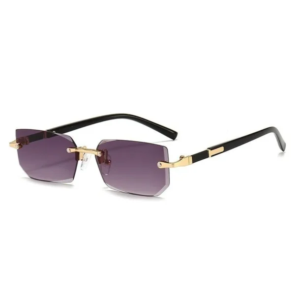 Retro Sonnenbrille Männer Marke Designer Mode randlose Sonnenbrille Sonnenbrillen Schneid linse Damen rahmenlose Brillen 4