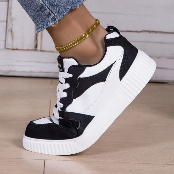 Damen-Schuhe, Skateboard-Schuhe für Herren, modische Turnschuhe, leicht, weiß, schwarz, Sport, Laufen, Outdoor, Freizeitschuhe, Größe 36–46 6