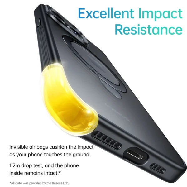 Baseus Hülle mit magnetischem Ständer für iPhone 16 15 14 13 Pro Max Plus Hülle 180 ° Verstellbare Kickstand-Ringabdeckung, magnetische Ladehülle 6