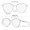 Barcur stil polarisierte sonnenbrille für frauen catmore runde sonnenglas damen frau brille accessoire uvab schutz 2