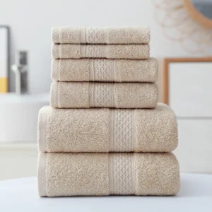 3-teiliges luxuriöses Baumwollhandtuch-Set, ultraweich, sehr saugfähig, inklusive 1 Badetücher, 1 Handtücher, 1 Waschlappen für das Badezimmer zu Hause