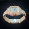 Luxuriöse Voller Diamanten Uhr Für Männer Beliebte Rose Gold Iced Out Quarz Uhren Mode Hip Hop Schmuck Reloj Hombre Dropshipping 4