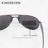 KINGSEVEN Aluminium Magnesium Polarisierte Randlose Linse Sonnenbrille Für Männer High Definition Retro Frauen Brillen Oculos de sol 5