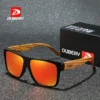 DUBERY Polarisierte Vollrand-Sonnenbrille aus Holz für Damen und Herren, 8 Farben, Modell 240