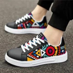 YRZL Lässige Herren-Sneaker, PU-Leder, leicht, bequem, Wanderschuhe, rutschfest, Skateboard-Schuhe, Outdoor-Sportschuhe für Herren